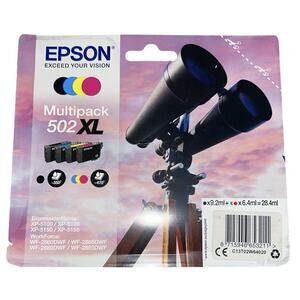 Epson 502XL Multipack - 4 Pack Ink Cartridges - Black, Cyan, Magenta, Yellow